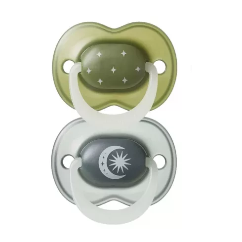 Tommee Tippee Night Glow nyugtató cumi 18-36 hó, 2 db - kék/zöld