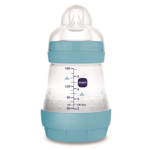 MAM Anti-Colic Matt cumisüveg 160ml 0hó+  Kék Dinó 
