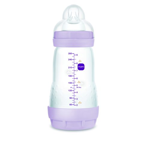 MAM Anti-Colic Matt cumisüveg 260ml 2hó+  Lila Tigris 