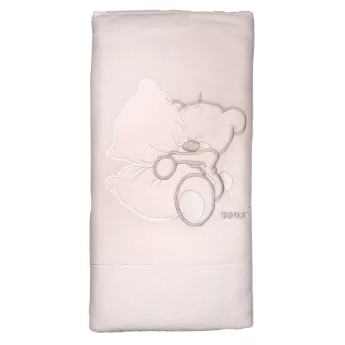 Trimex bélelt plüss takaró 70x100cm - párnás maci fehér