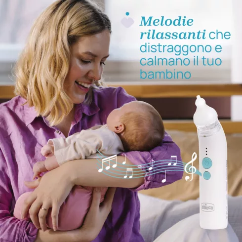 Chicco Elektromos zenélő orrszívó - 3 fokozat, 2 fej, beépített akkumulátor