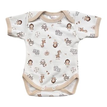 Vaganza Rövid ujjú, békanyakú body - Szafari (74)-klón