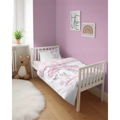 Pamut ágynemű huzat 100*135 cm - Sweet dreams rozsászin 