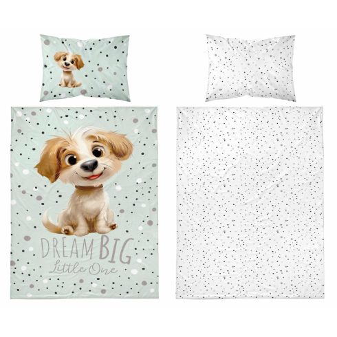 Pamut ágynemű huzat 90*120 cm - Legjobb barátja menta