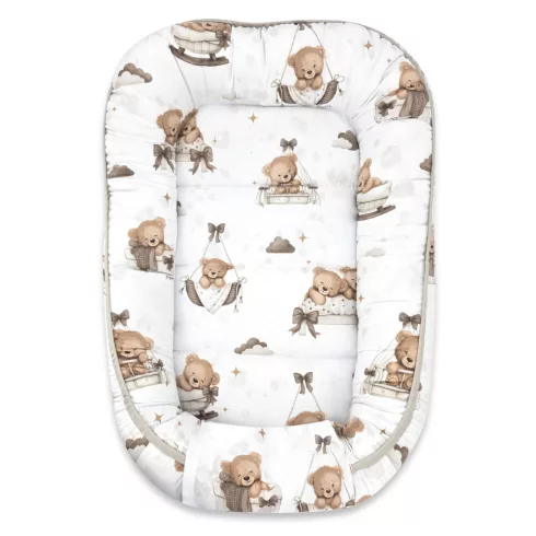 Baby Shop babafészek 55x75 cm - Mackó álom bézs