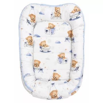 Baby Shop babafészek 55x75 cm - Mackó álom kék