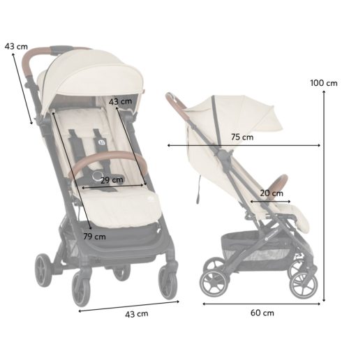 PETITE&MARS Fly sport babakocsi - Sahara Beige