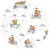 Baby Shop 60*120 cm pamut,gumis lepedő - Mackó álom kék