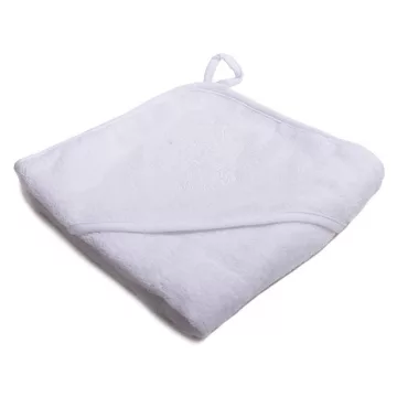  Vaganza hímzett fürdőlepedő, fürdetőkesztyűvel 80*80 cm - fehér kacsa