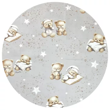   Baby Shop 60*120 cm pamut,gumis lepedő - Jó Éjszakát szürke 