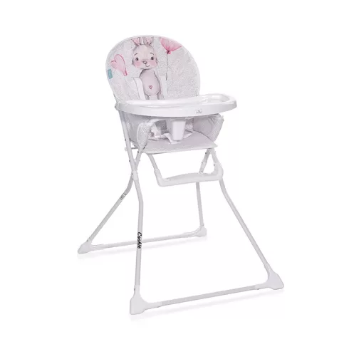 Lorelli Cookie fix etetőszék - Noble grey&pink rabbit 