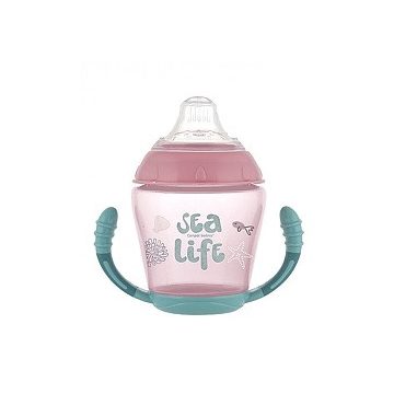   Canpol babies Toys szilikon itatópohár 230 ml 9hó+ - Sea life - Pink