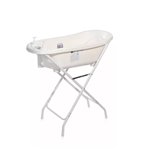 Lorelli kád leeresztő dugóval, babatartóval 88 cm + kádállvány - White