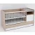 Baby Shop Basic – kombiágy (ágyneműtartóval) sonoma tölgy/bordázott fehér