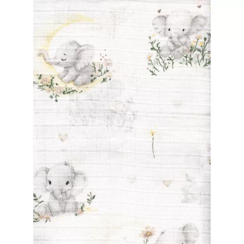 Mintás textil pelenka 1db-os - Kis elefánt-klón