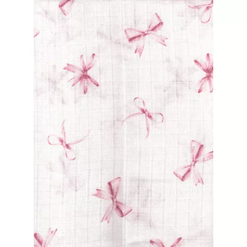 Mintás textil pelenka 1db-os - Rózsaszín masni