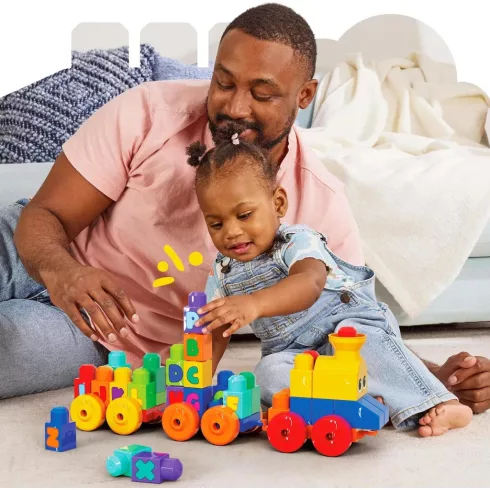 Fisher-Price: ABC zenélő vonat építőjáték - Mega Bloks