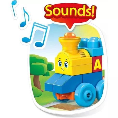 Fisher-Price: ABC zenélő vonat építőjáték - Mega Bloks