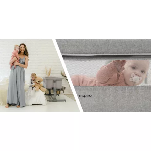 Espiro Cloud 2in1 babaöböl és járóka - 19 beige dune