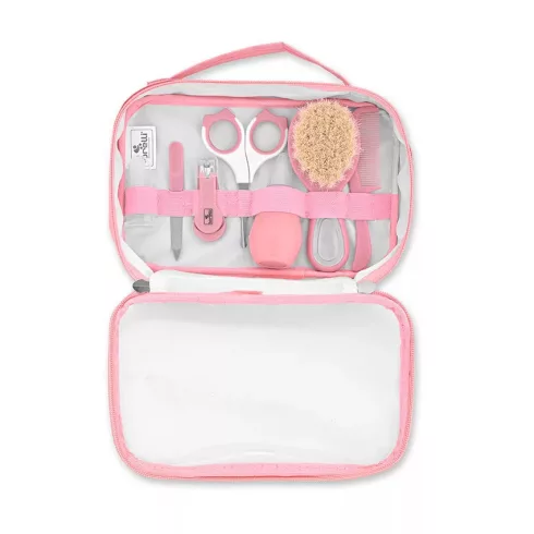 Lorelli ápolási szett átlátszó tartóban - blush pink