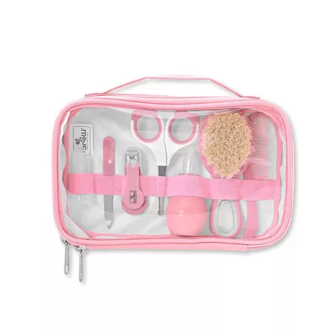 Lorelli ápolási szett átlátszó tartóban - blush pink
