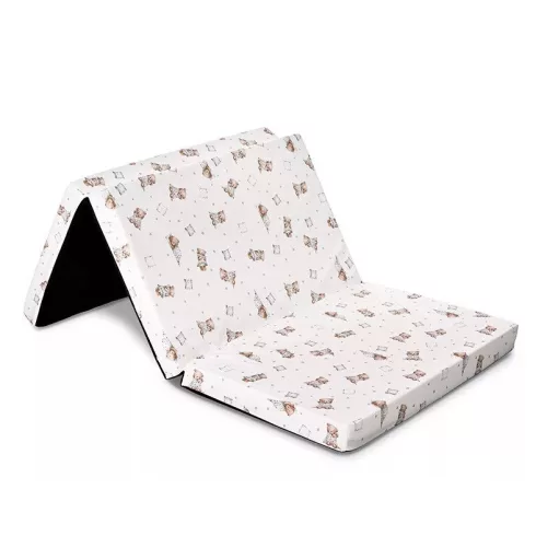 Lorelli összehajtható matrac 60x120x5 - Bear And Pillow Beige 