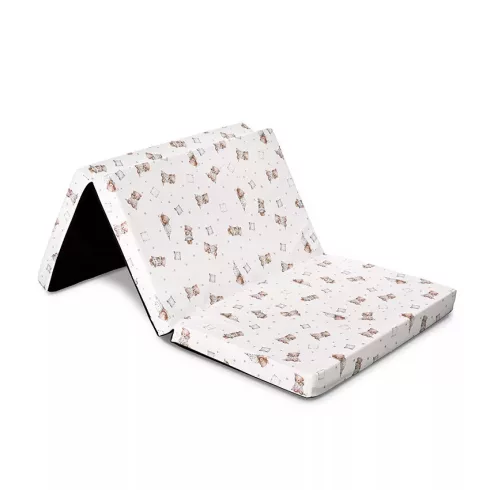 Lorelli összehajtható matrac 60x120x5 - Bear And Pillow Beige 