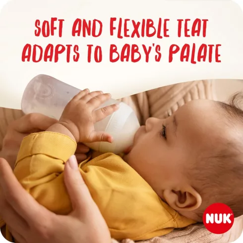 NUK Perfect Match Temperature Control cumisüveg 260 ml 3+hó - Víziló 