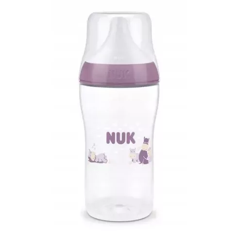 NUK Perfect Match Temperature Control cumisüveg 260 ml 3+hó - Víziló 