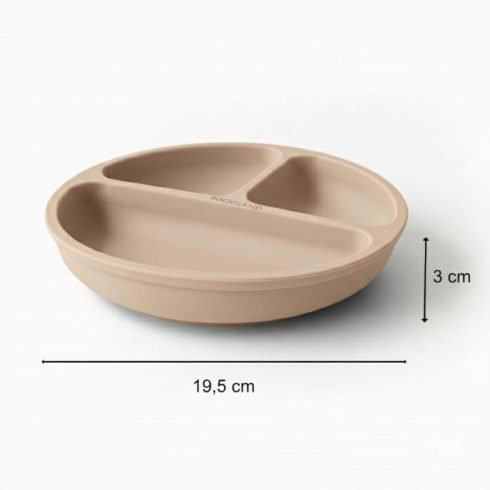 Bocioland szilikon osztott tányér tapadókoronggal  6m+ szürke