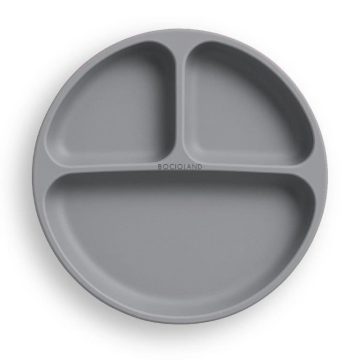   Bocioland szilikon osztott tányér tapadókoronggal  6m+ s.szürke