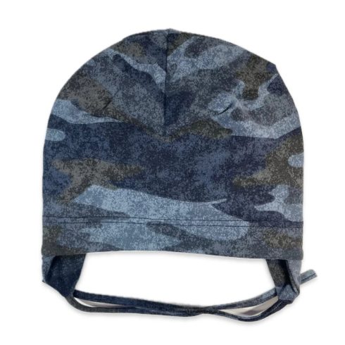 Minimanó Pamut kötős sapka (48) - Kék Terepmintás