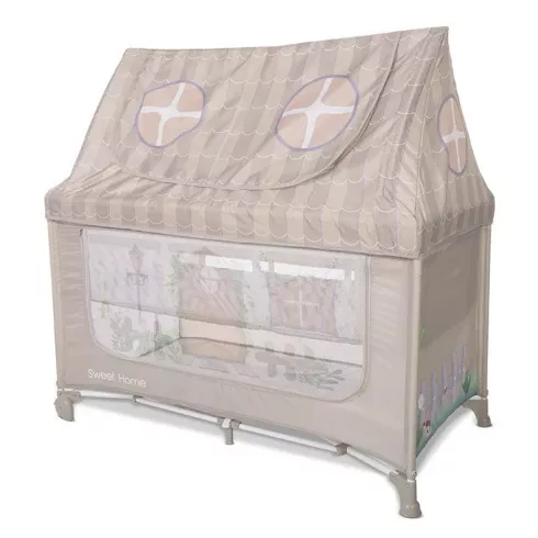 Lorelli Sweet Home 2, multifunkciós utazóágy tetővel - Beige 