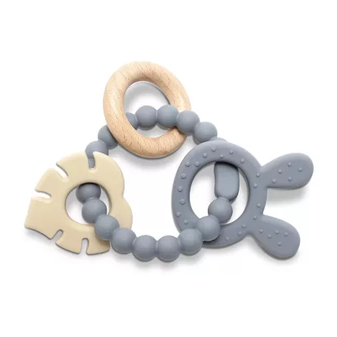 Lorelli Nyuszi szilikon és bükkfa rágóka - Grey