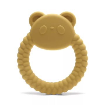 Lorelli Panda természetes szilikon rágóka - Yellow 