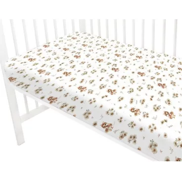 Baby Shop 60*120 cm pamut,gumis lepedő - bézs kacsa 