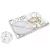 Baby Shop pamut kétoldalas babapléd 75*100 cm  - Szürke szafari