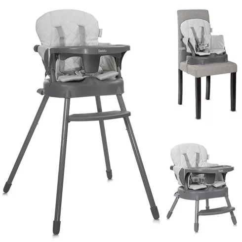 Lorelli Siesta 3az1-ben fix etetőszék - Grey Leather