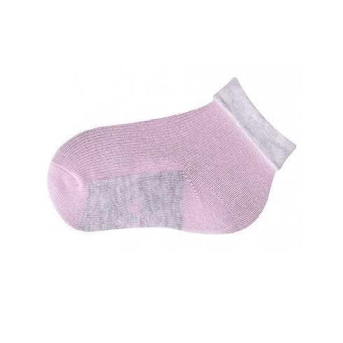 Yo! Baby pamut zokni 3-6 hó - rózsaszín/szürke
