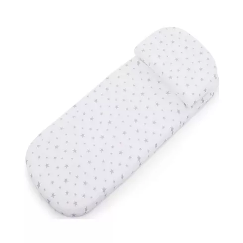 Chipolino matrac mózeskosárba 78x31x2 cm - Grey Stars
