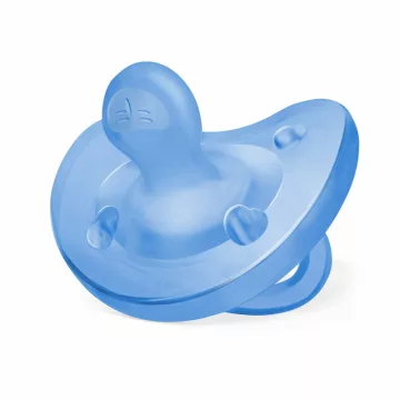 Chicco Physio Soft cumi 6-16 hó puha szilikon - kék