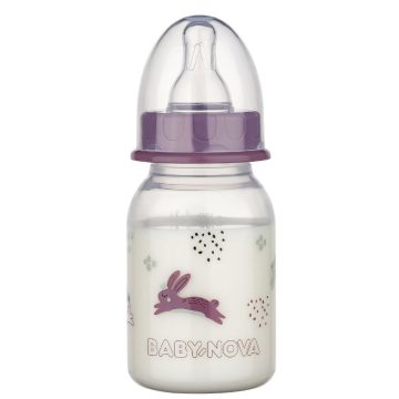 Baby-Nova cumisüveg 120 ml szilikon cumival S-es - nyuszi 