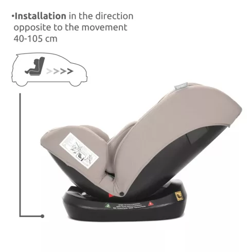 Lorelli Voyager i-Size autósülés 40-150cm + nyakpárna - Beige