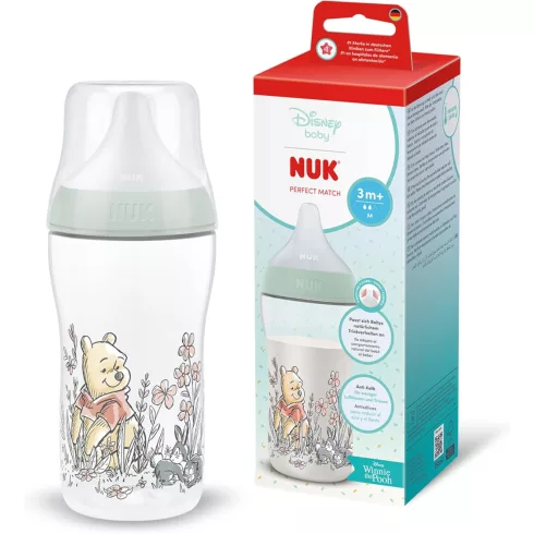 NUK Perfect Match Temperature Control cumisüveg 260 ml 3+hó - Micimackó
