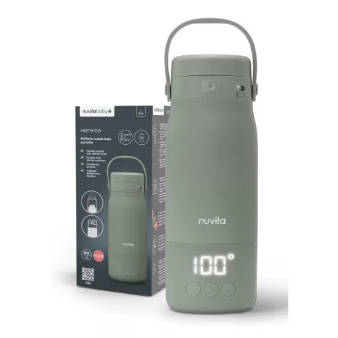 Nuvita Hot'n'go hordozható cumisüveg-melegítő - Sage green - 1190