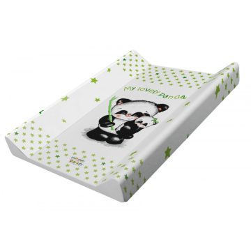   Babastar puha 2 ékes pelenkázó lap 50*70 cm - zöld panda és mamája