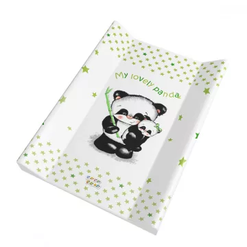   Babastar merev pelenkázó lap 50*70 cm - zöld panda és mamája
