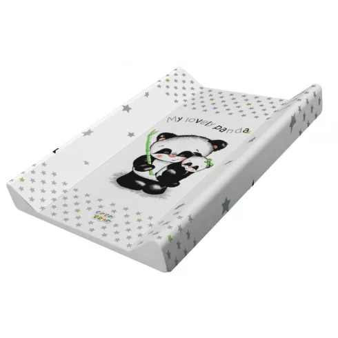 Babastar merev pelenkázó lap 50*70 cm - szürke panda és mamája