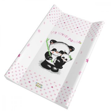   Babastar merev pelenkázó lap 50*80 cm - rózsaszín panda és mamája