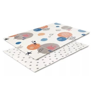   Lorelli Összehajtható 2 oldalas thermo játszószőnyeg 120x180cm - Blue Ocean & stars 